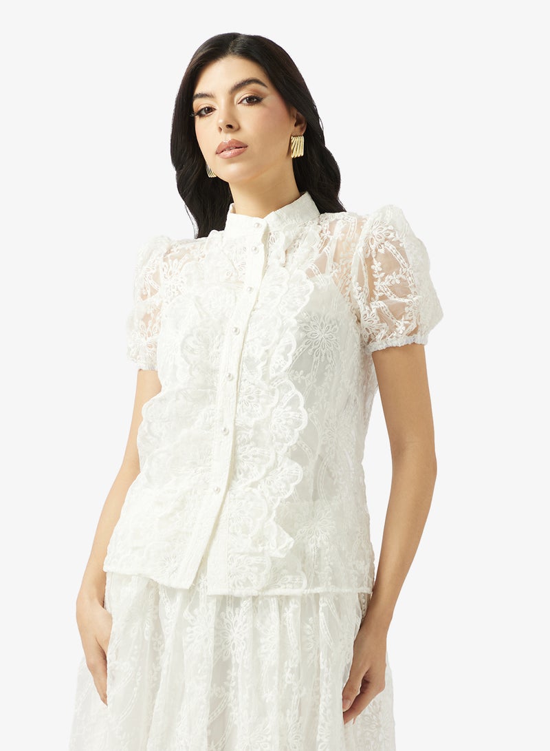 Khizana Lace Top & Skirt Set - Image 3
